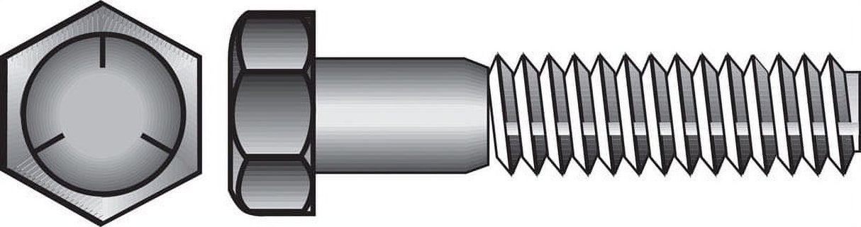 Hillman 7/16 in. D X 1-1/4 in. L Heat Treated Zinc Steel Hex Head Cap Screw 50 pk