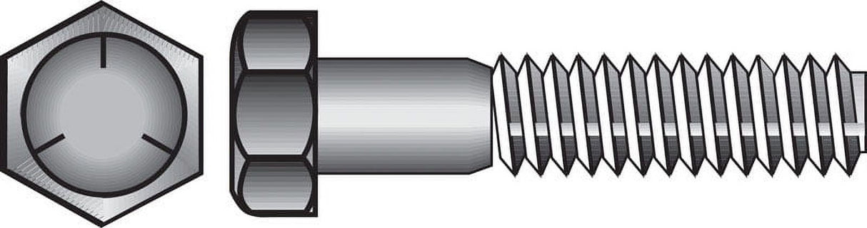 Hillman 7/16 in. D X 3 in. L Heat Treated Zinc Steel Hex Head Cap Screw 25 pk