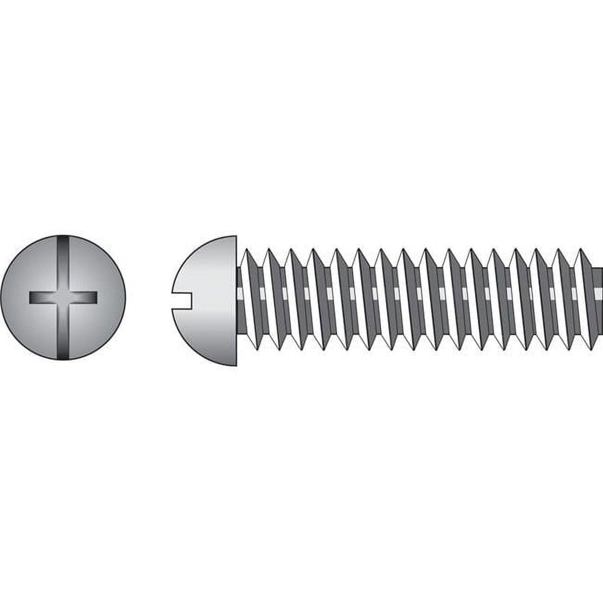 Hillman No. 10-24 X 1/2 in. L Combination Round Head Zinc-Plated Steel Machine Screws 100 pk