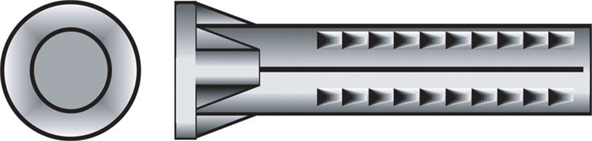 Hillman .19 in. D X 1 in. L Lead Round Head Ribbed Anchor 100 pk