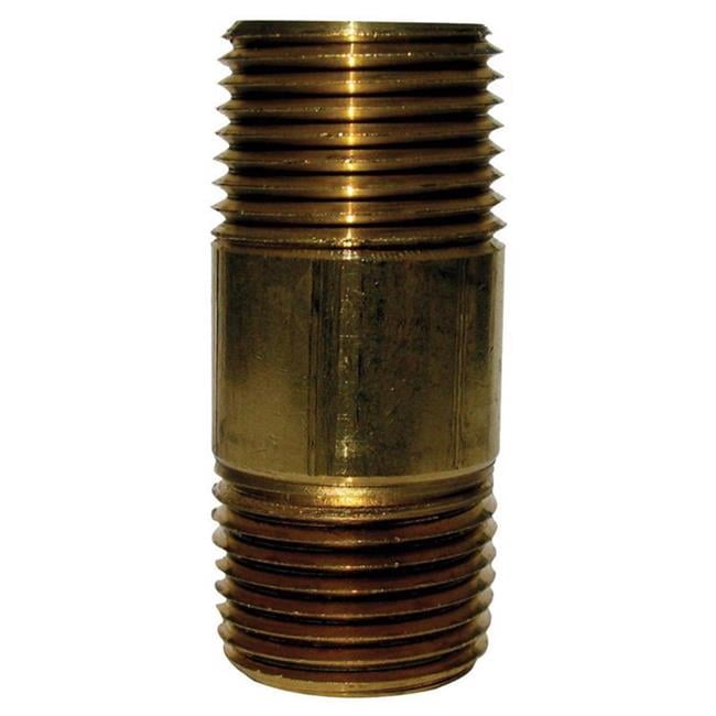 1/4 in. MPT X 1/4 in. D MPT Red Brass Nipple 3-1/2 in. L