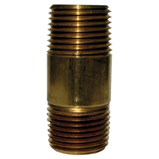 3/4 in. MPT X 3/4 in. D MPT Red Brass Nipple 3-1/2 in. L