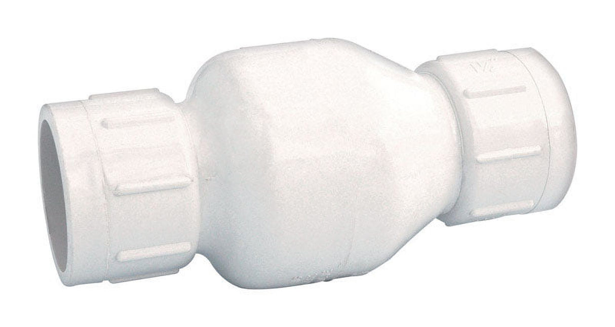 Homewerks 1-1/4 in. D X 1-1/4 in. D Solvent PVC Spring Loaded Check Valve