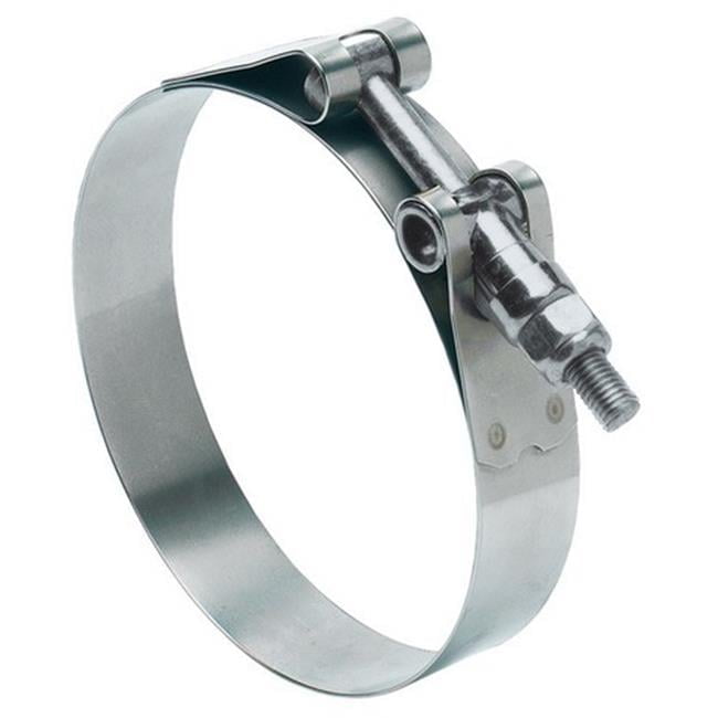 Ideal 2 in to 2.31 in. SAE 200 Silver Hose Clamp With Tongue Bridge Stainless Steel Band T-Bolt