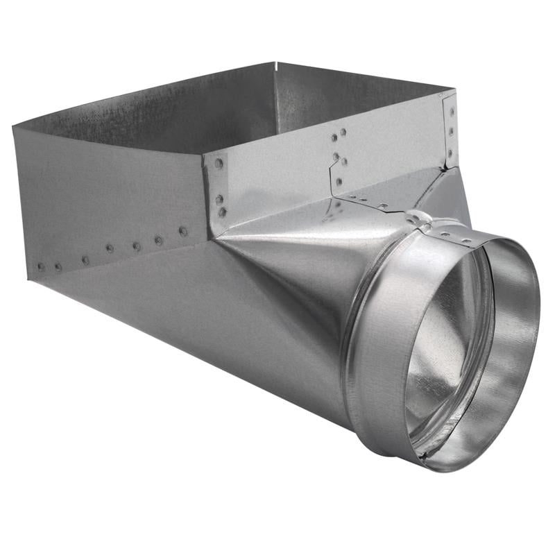 Imperial 10 in. H X 6 in. W Silver Galvanized Steel Register Boot