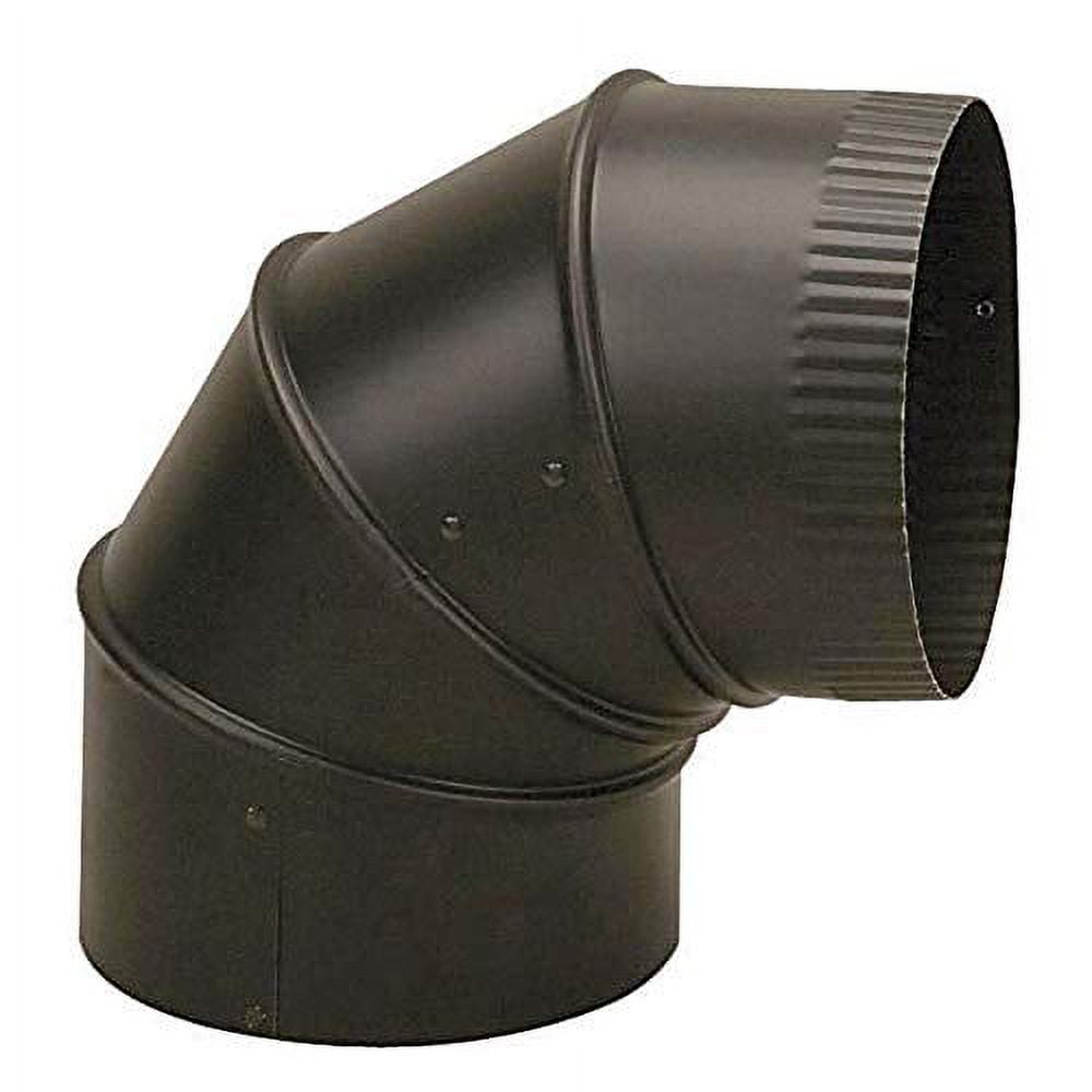 Imperial 4 in. D X 4 in. D Adjustable 90 deg Steel Stove Pipe Elbow