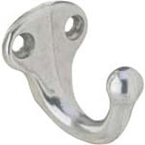 Ives Small Aluminum 1-1/4 in. L Garment Hook 35 lb 1 pk