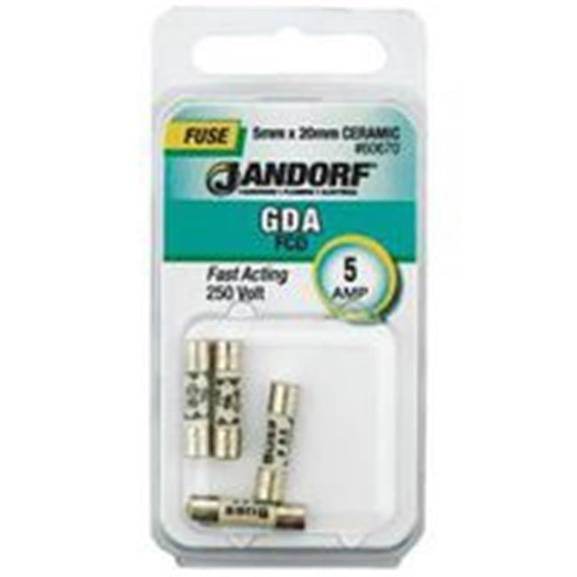 Jandorf GDA 5 amps Fast Acting Fuse 2 pk
