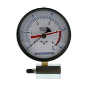 Jones Stephens 4 in. Stainless Steel Pressure Gauge 5 psi