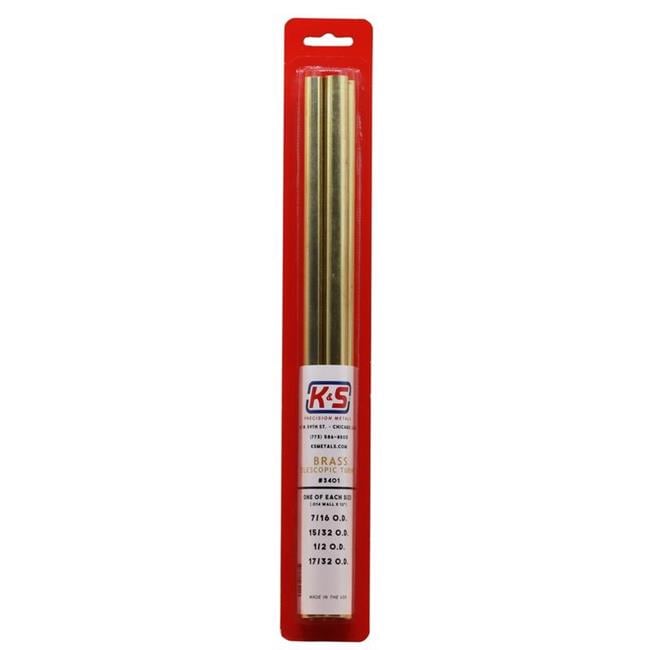 K&S 12 in. L Round Brass Tube 4 pk