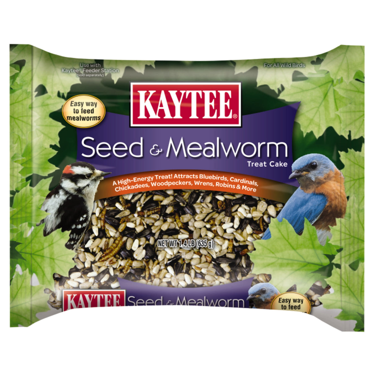 Kaytee Assorted Species Seed and Mealworm Seed Cake 1.4 lb