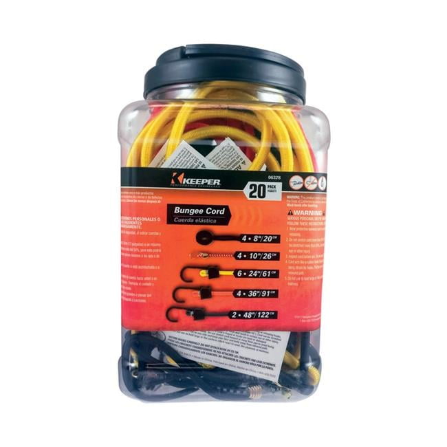 Keeper Assorted Bungee Cord Set 0.315 in. 20 pk
