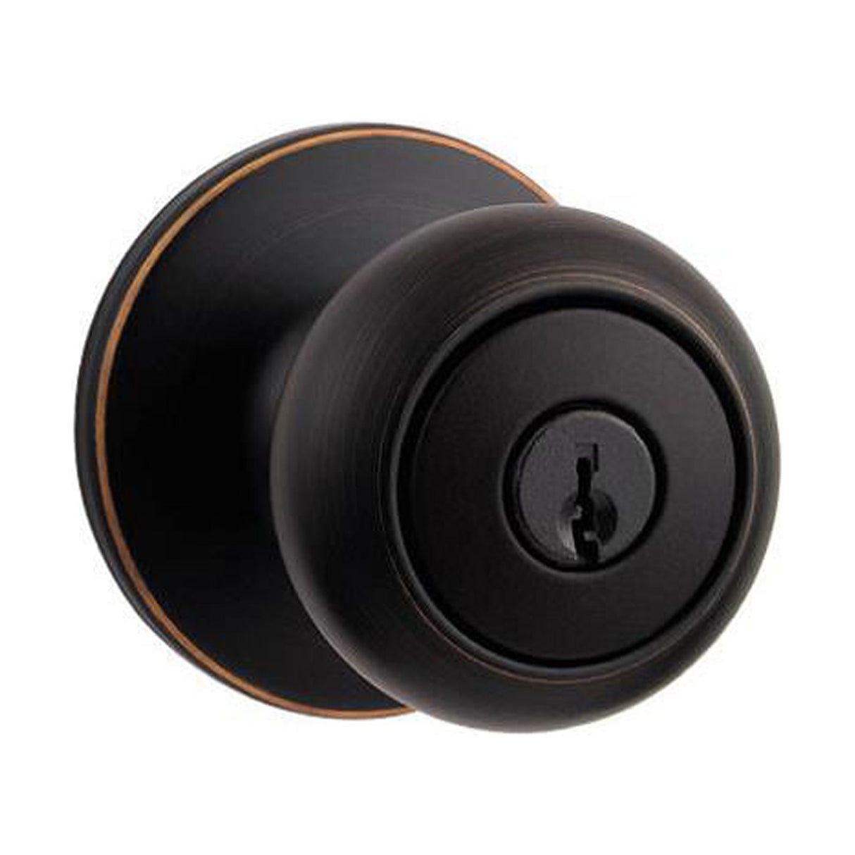 Kwikset SmartKey Security Venetian Bronze Entry Knob KW1 2-3/4 in.
