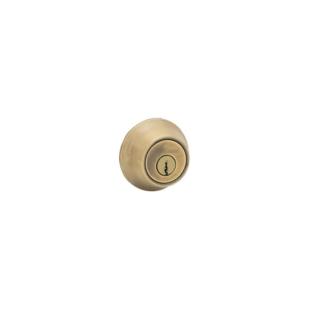 Kwikset SmartKey Security Antique Brass Metal Double Cylinder Deadbolt