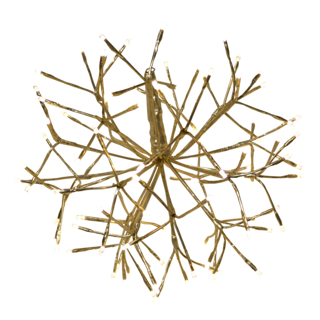 Celebrations Platinum LED Warm White Shimmer Sphere 16 in. Hanging Decor