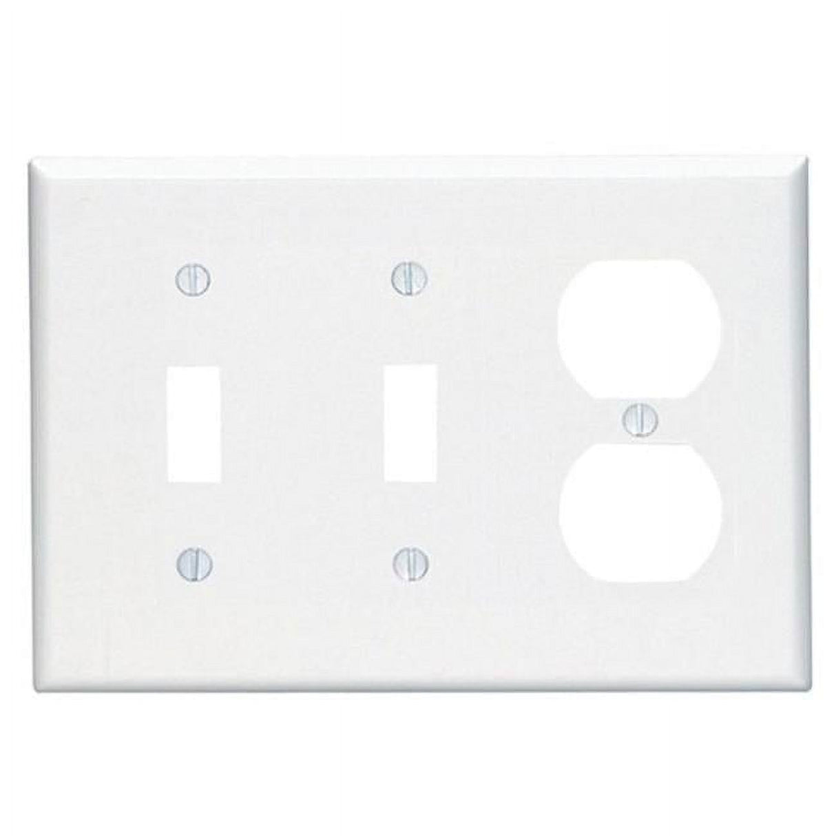Leviton White 3 gang Plastic Duplex/Toggle Wall Plate 1 pk