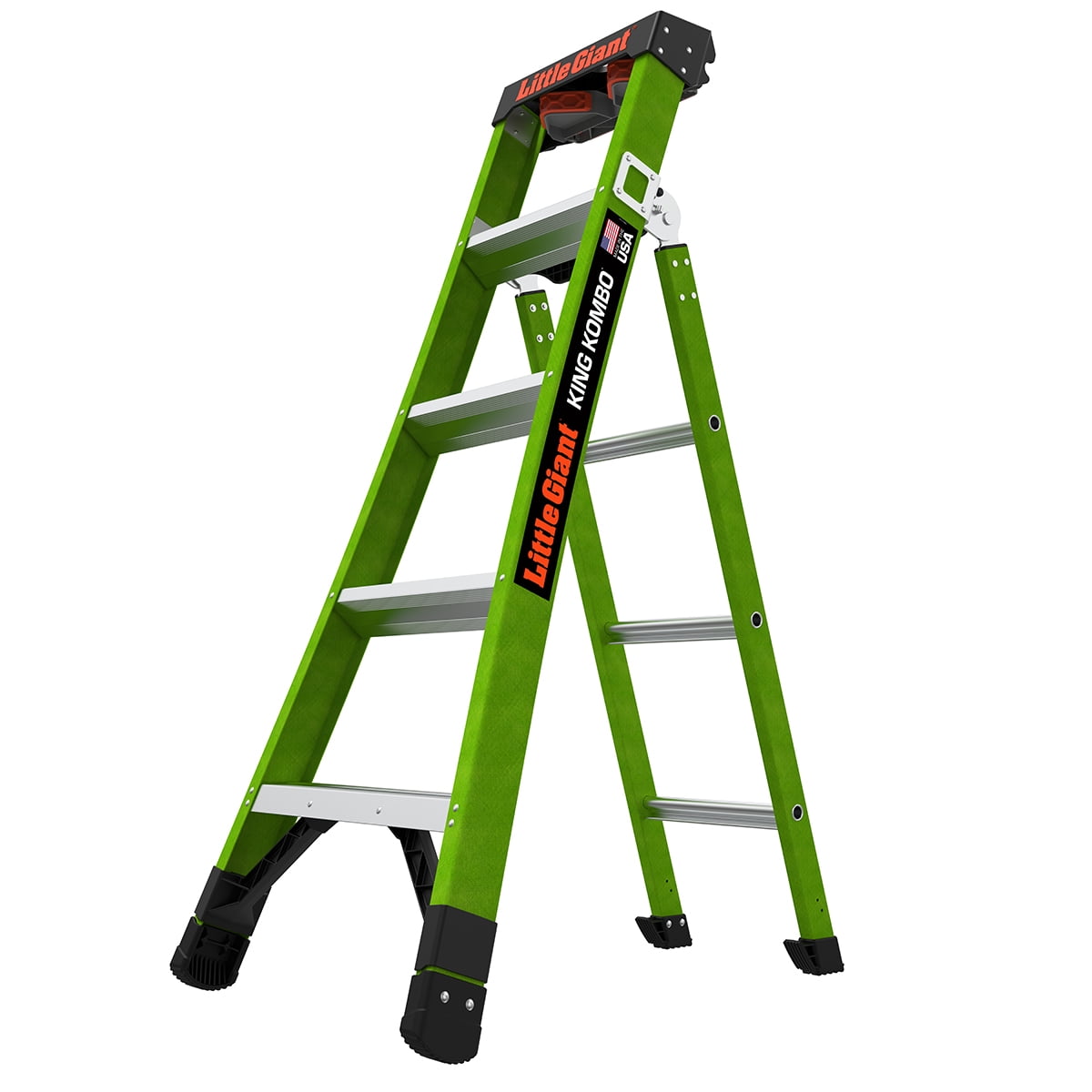 Little Giant King Kombo 5 ft. H Fiberglass Multi-Position Ladder Type IAA 375 lb. capacity