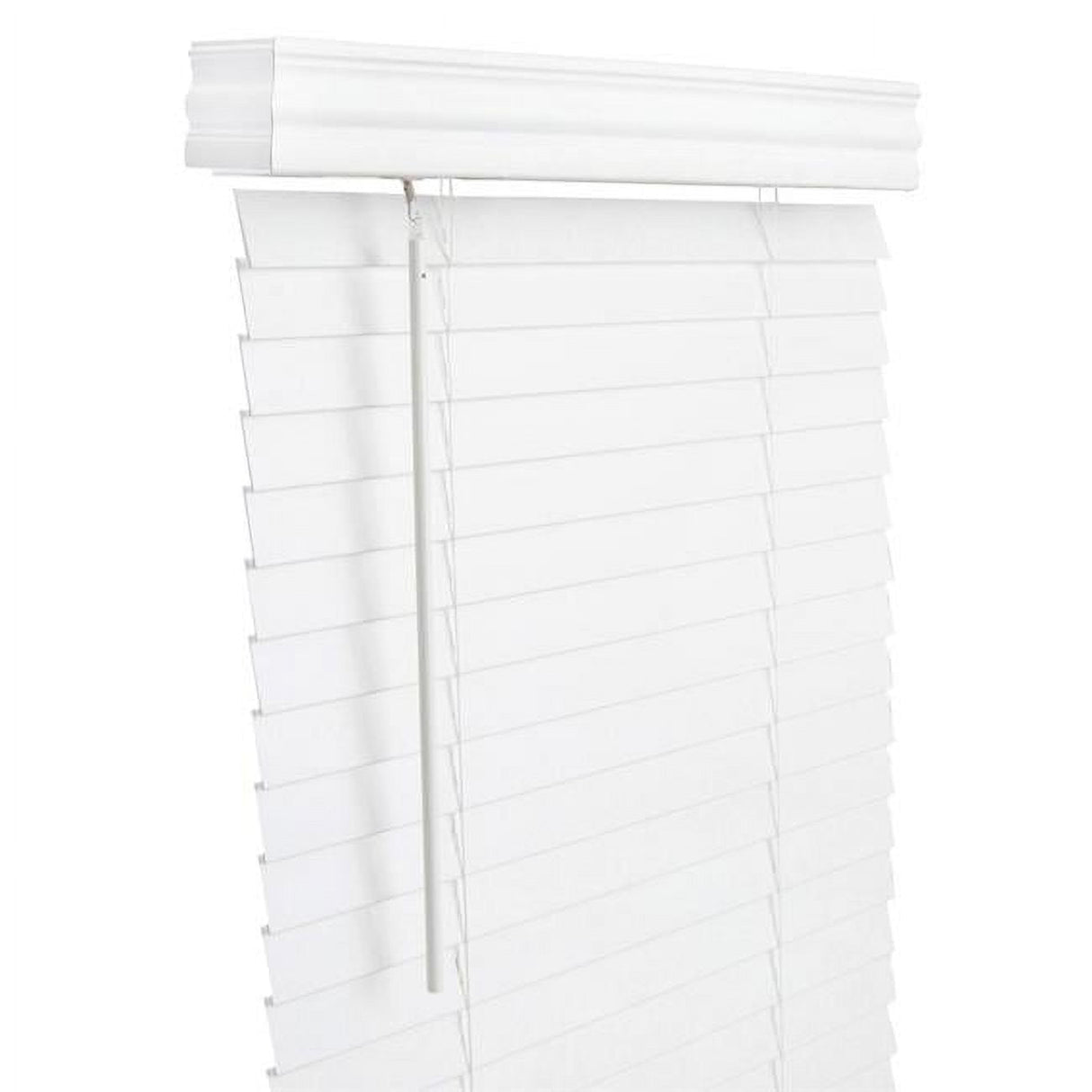 Living Accents Faux Wood 2 in. Blinds 46 in. W X 60 in. H White Cordless