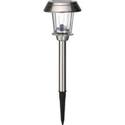 Living Accents Brushed Nickel Solar Powered 0.2 W LED Pathway Light 1 pk