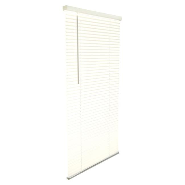 Living Accents Vinyl 1 in. Blinds 35 in. W X 72 in. H Alabaster Cordless