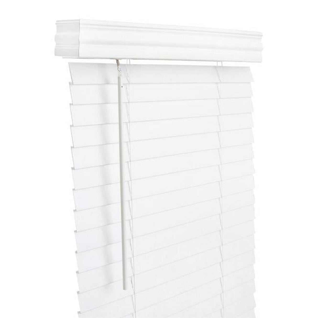 Living Accents Faux Wood 2 in. Blinds 23 in. W X 60 in. H White Cordless