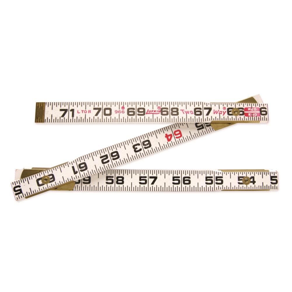 Lufkin 72 in. L X 5/8 in. W Wood 2-Way Folding Rule SAE