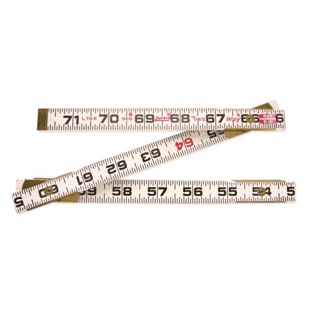 Lufkin 72 in. L X 5/8 in. W Wood 2-Way Folding Rule SAE