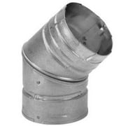 DuraVent 4 in. D X 4 in. D 45 deg Galvanized Steel Stove Pipe Elbow