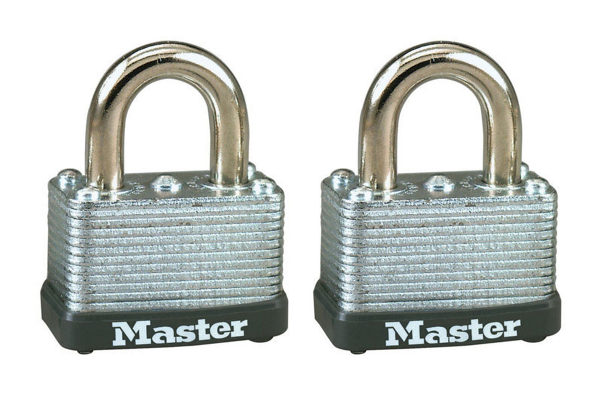 Master Lock 15/16 in. H X 13/16 in. W X 1-1/2 in. L Steel Warded Locking Padlock Keyed Alike