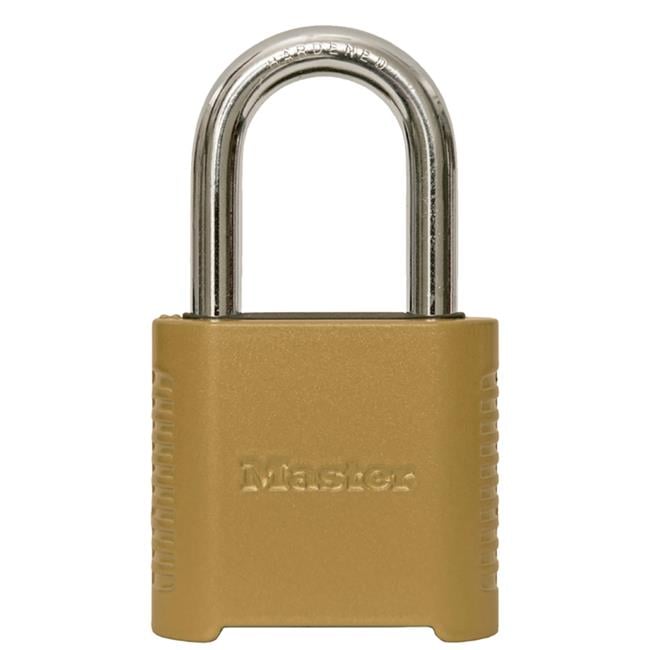 Master Lock 2 in. W Hardened Steel Resettable Combination Padlock
