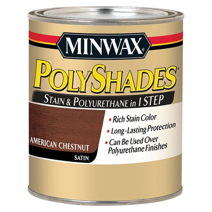 Minwax PolyShades Semi-Transparent Satin American Chestnut Oil-Based Stain/Polyurethane Finish 1 qt