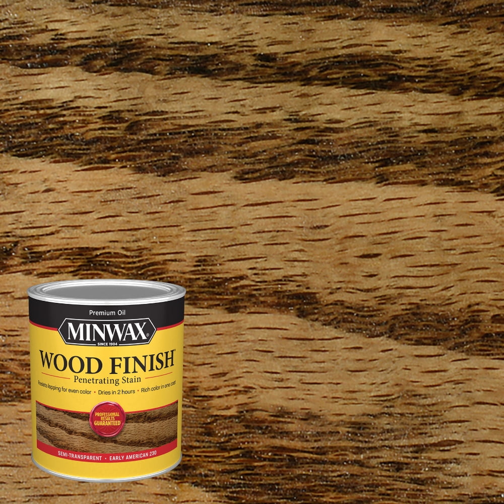 Minwax Wood Finish Semi-Transparent Early American Oil-Based Penetrating Wood Stain 1 qt