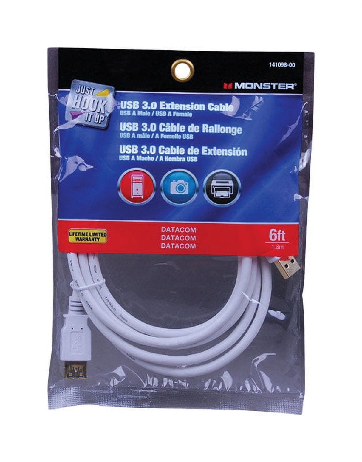 Monster Just Hook It Up 6 ft. L USB Cable Extensions