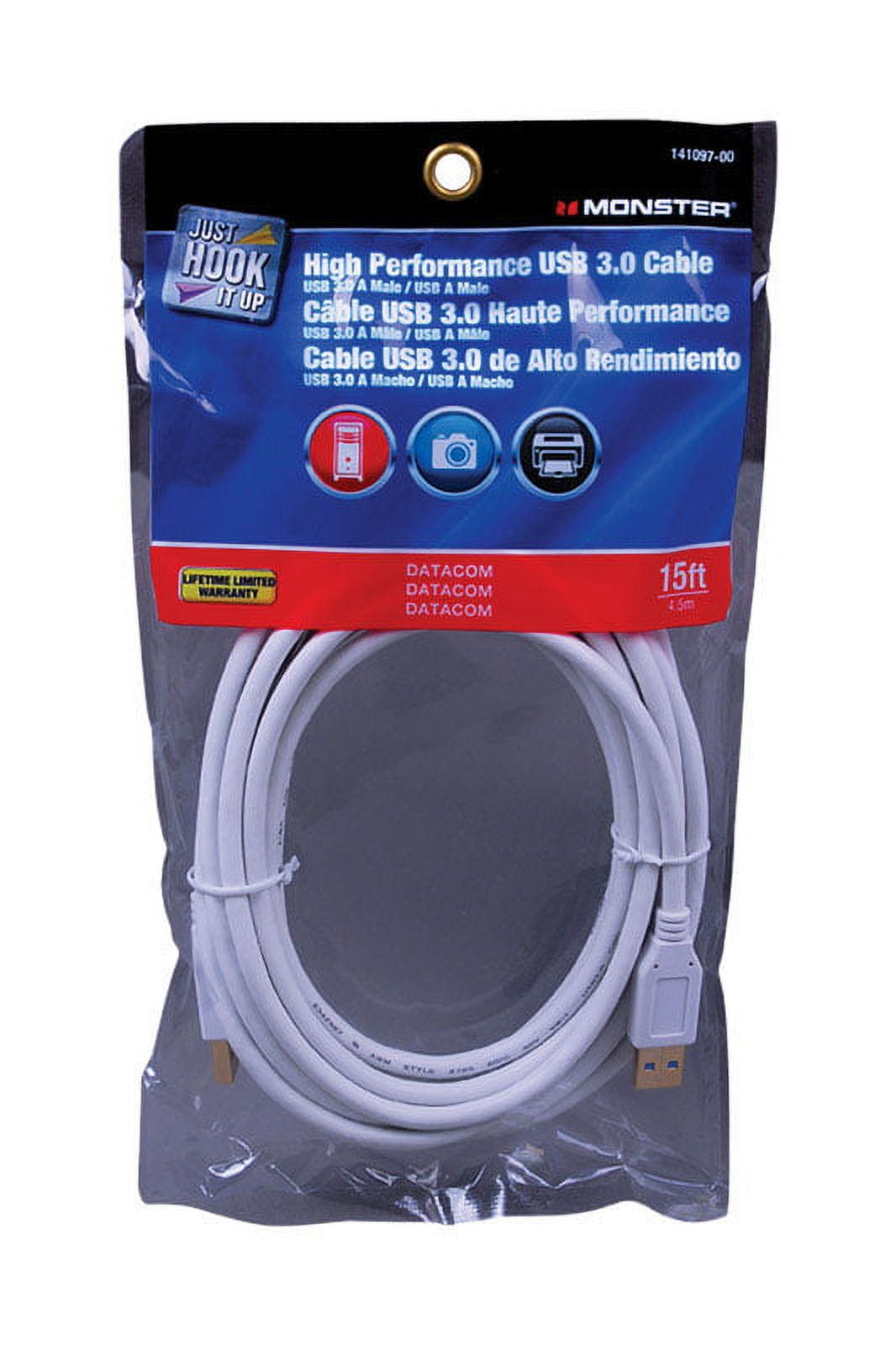 Monster Just Hook It Up 15 ft. L USB Cable
