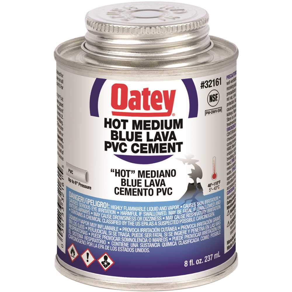 Oatey Lava Hot Blue Cement For PVC 16 oz