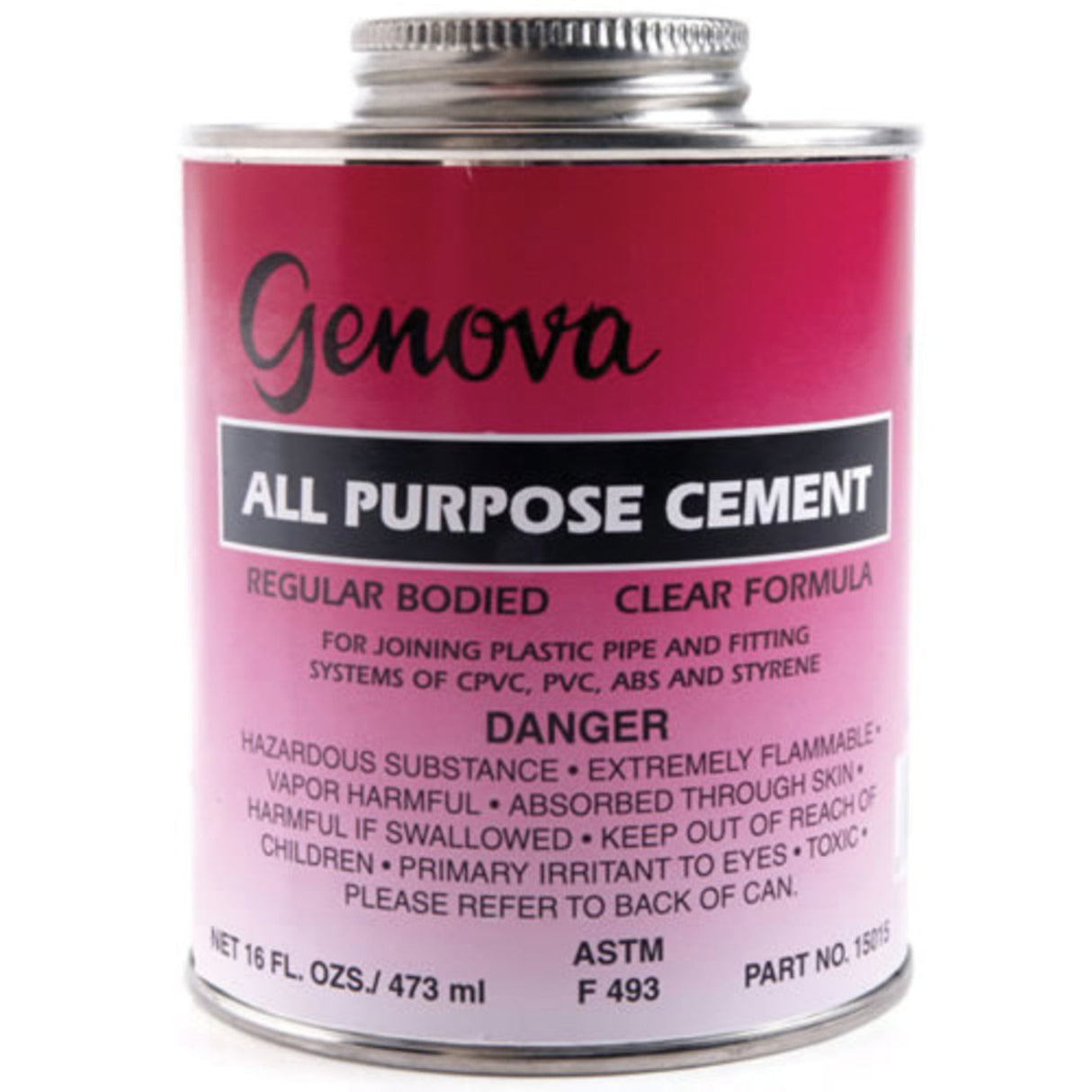 Oatey Clear All-Purpose Cement For ABS/CPVC/PVC 16 oz