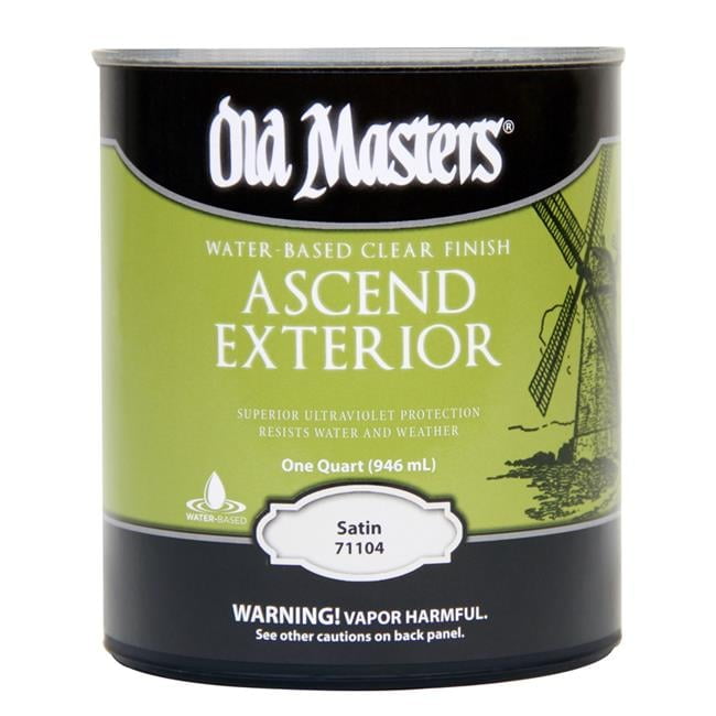 Old Masters Ascend Exterior Satin Clear Water-Based Finish 1 qt