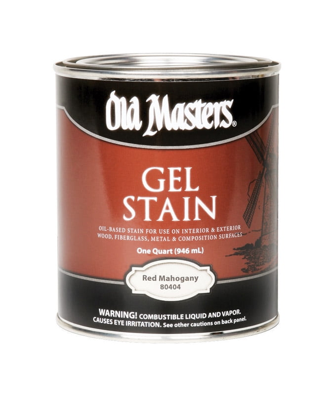 Old Masters Semi-Transparent Red Mahogany Oil-Based Alkyd Gel Stain 1 qt