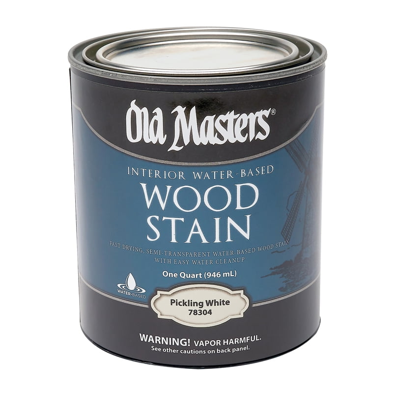 Old Masters Semi-Transparent Pickling White Water-Based Latex Wood Stain 1 qt