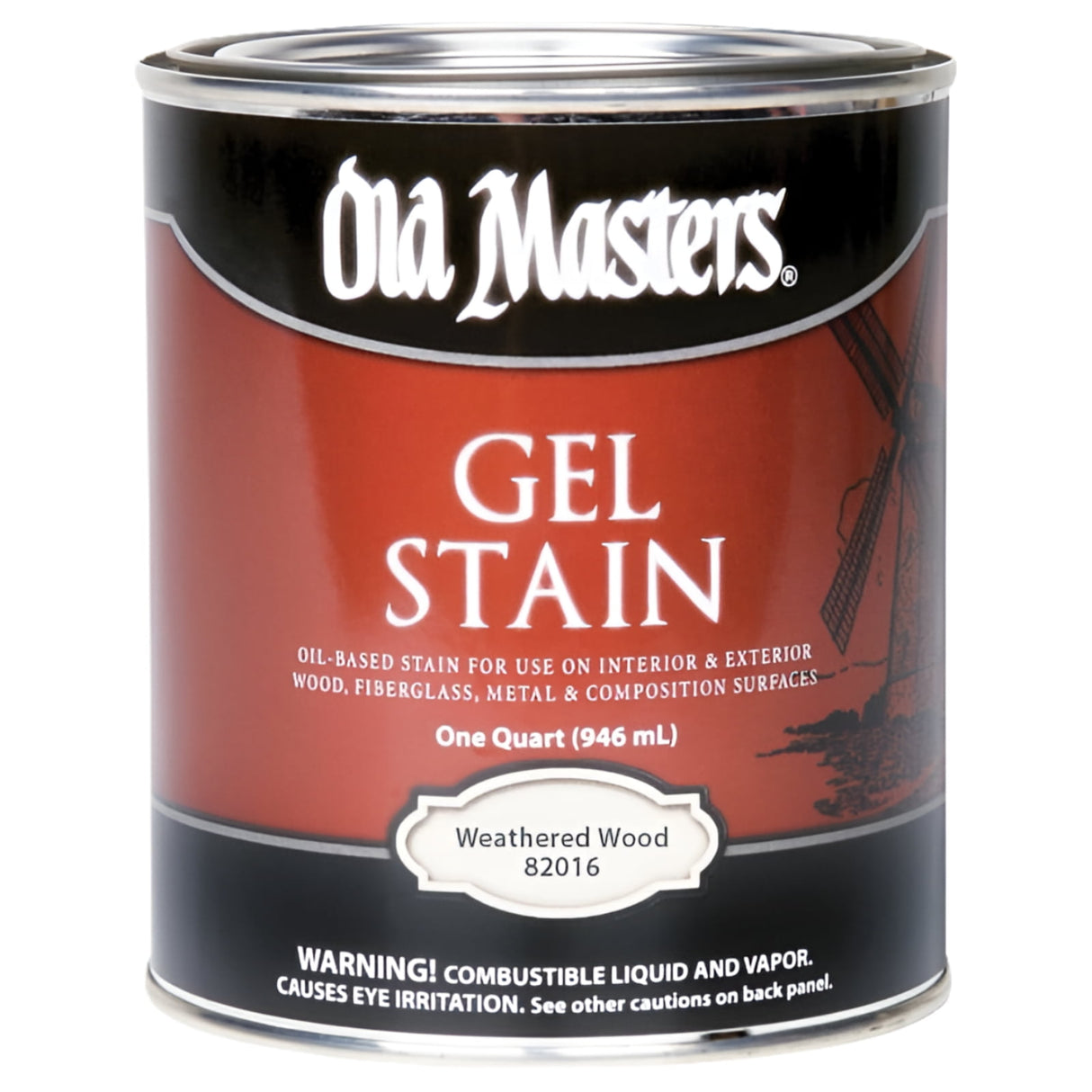 Old Masters Semi-Transparent Weathered Wood Oil-Based Alkyd Gel Stain 1 qt