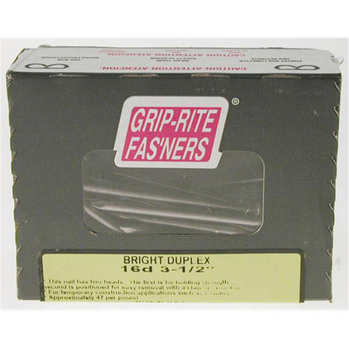 Grip-Rite 16D 3 in. Duplex Bright Steel Nail Double Head 1 lb