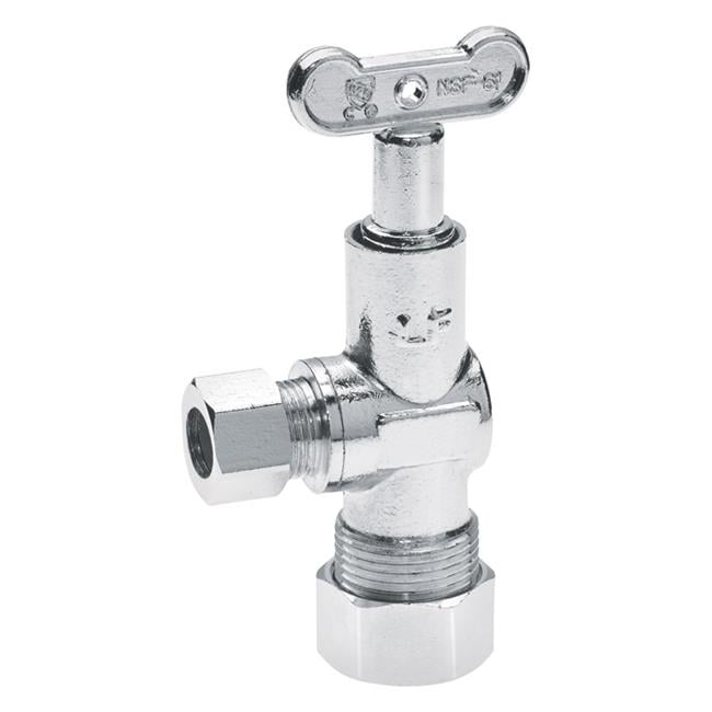 ProLine 5/8 in. Comp X 3/8 in. Comp Chrome Angle Valve