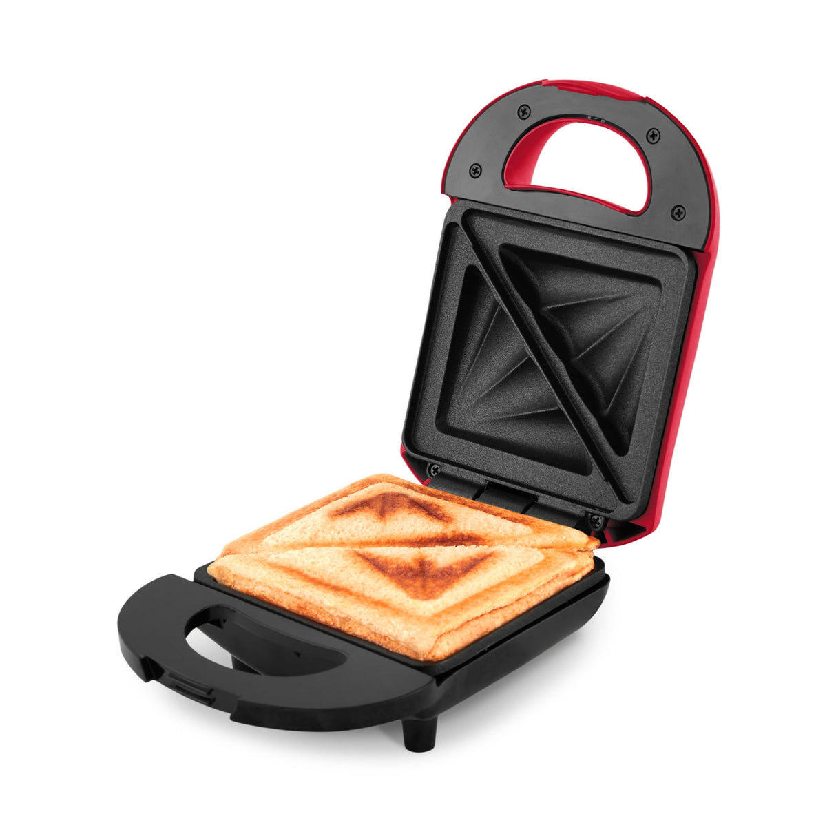 Rise by Dash 7.8 in. L X 6.2 in. W Metal Nonstick Surface Red Sandwich Grill
