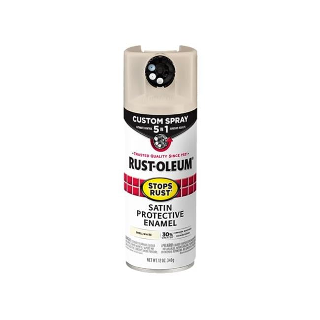 Rust-Oleum Stops Rust Indoor and Outdoor Satin White Oil Modified Alkyd Spray Paint 12 oz