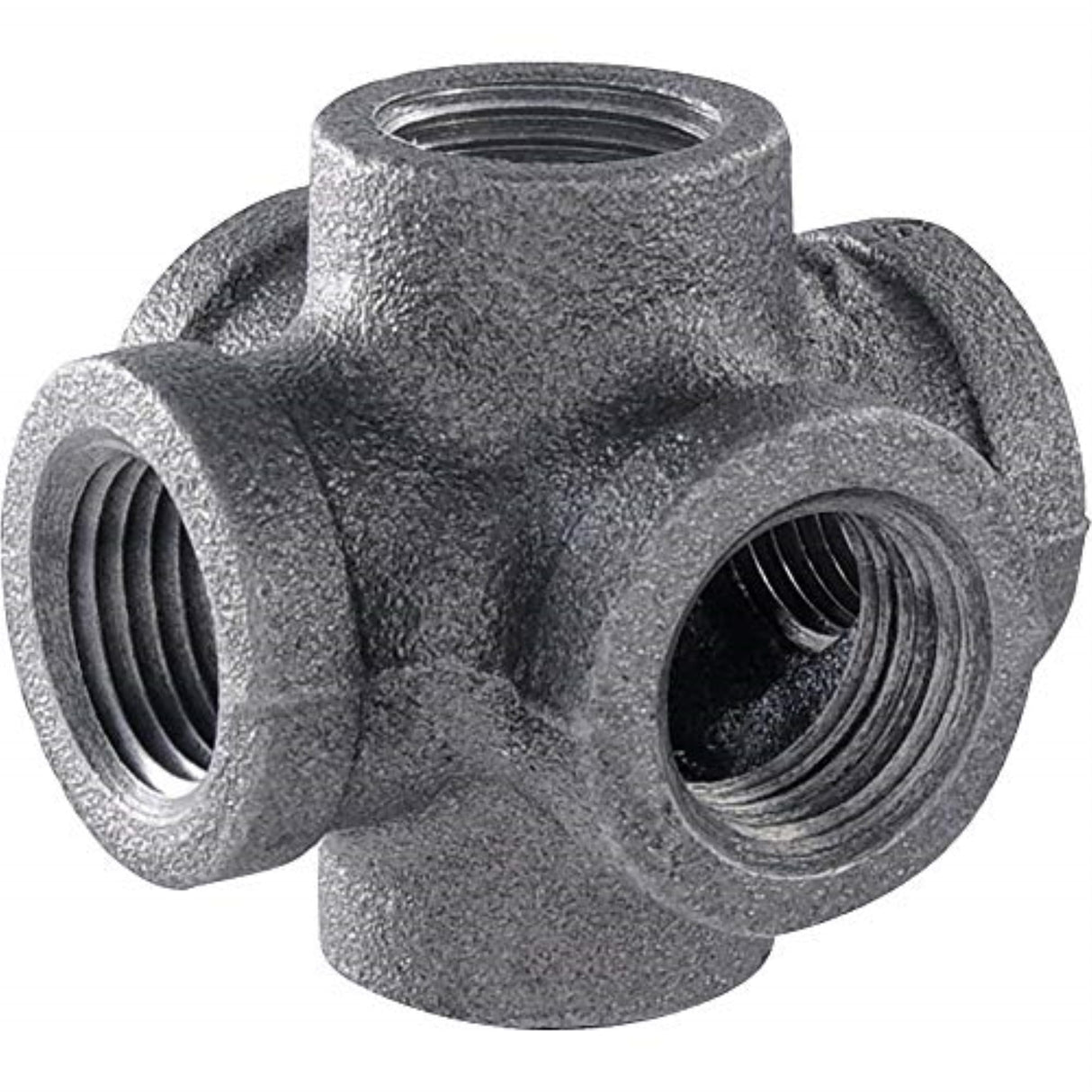 STZ Industries 1/2 in. FIP each X 1/2 in. D FIP 1/2 in. D Female Black Iron 2.25 in. L 6-Way Cross F