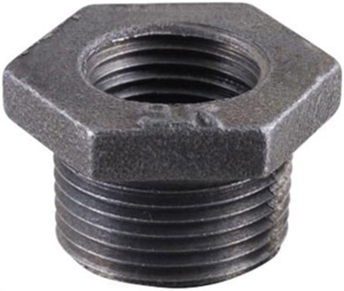STZ Industries 4 in. MIP each X 3 in. D FIP Black Malleable Iron Hex Bushing