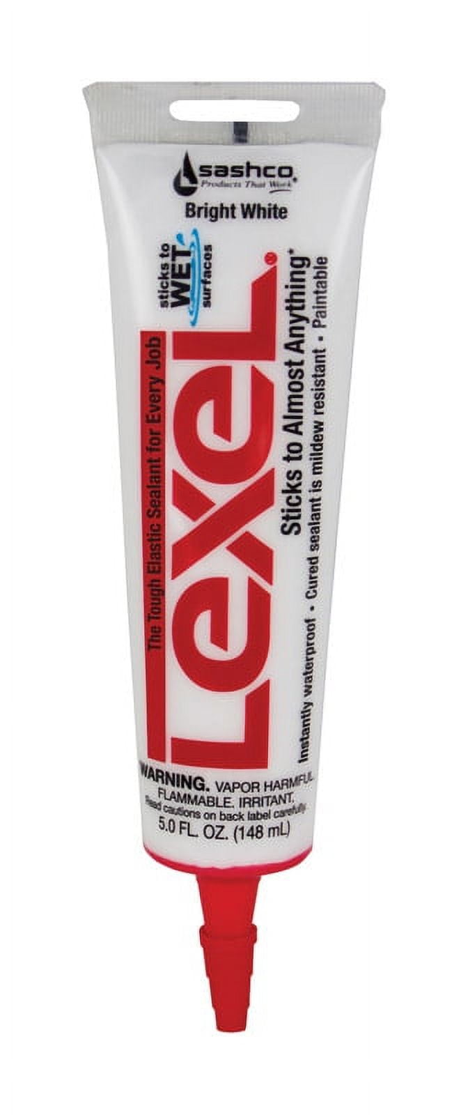 Sashco Lexel White Low VOC Synthetic Rubber All Purpose Caulk 5 oz