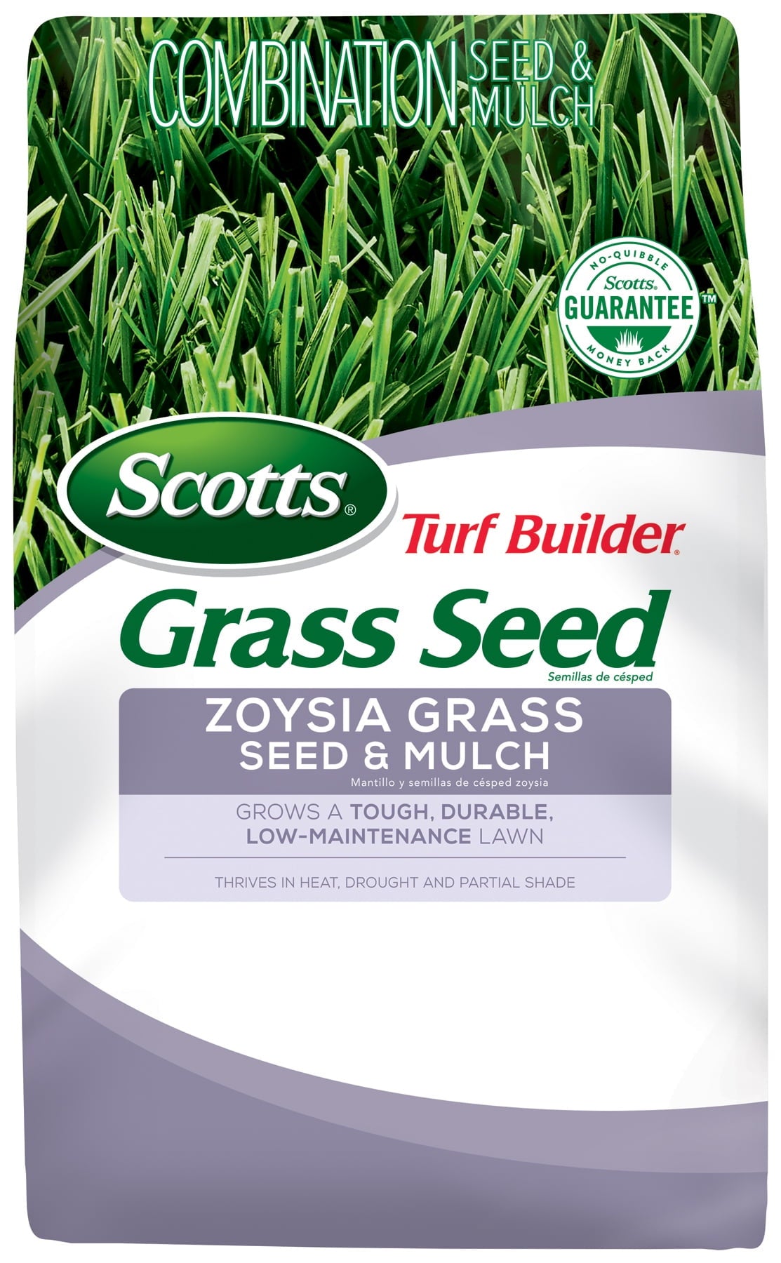 Scotts Turf Builder Zoysia Grass Partial Shade/Sun Grass Seed and Mulch 5 lb