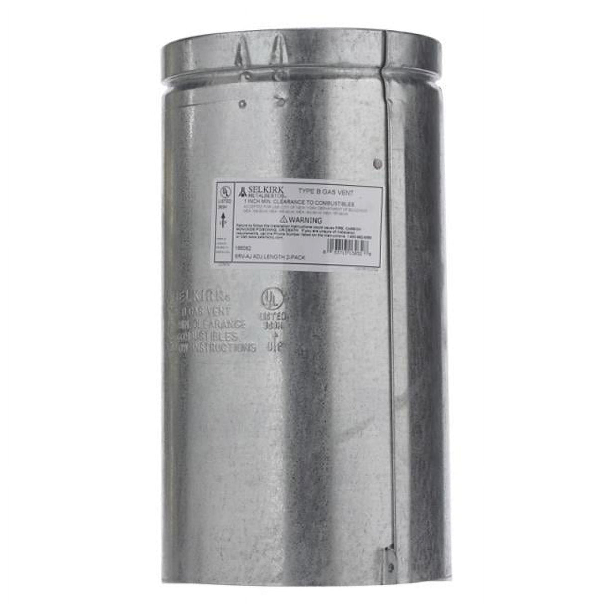 Selkirk 6 in. D X 12 in. L Aluminum Round Gas Vent Pipe