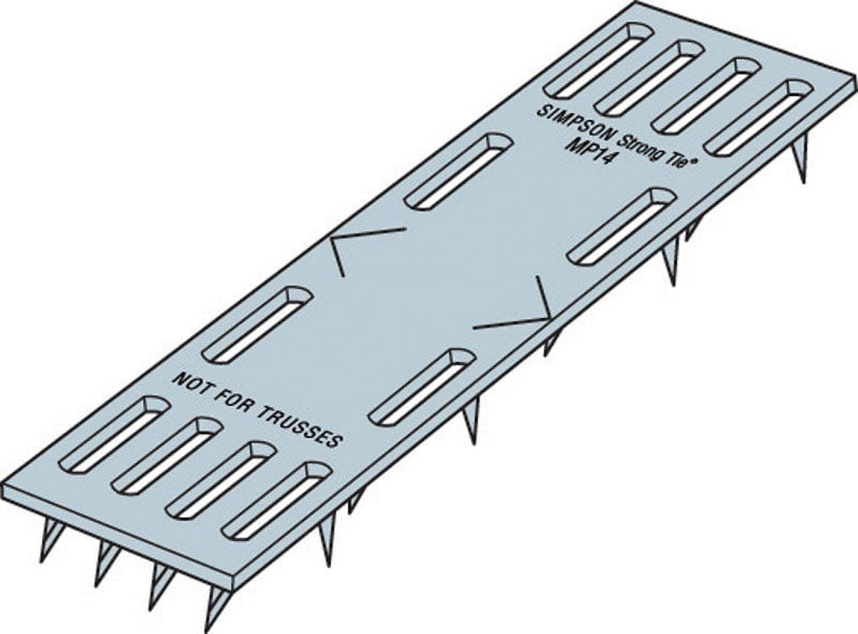 Simpson Strong-Tie 4 in. H X 0.4 in. W X 1 in. L Galvanized Steel Mending Plate
